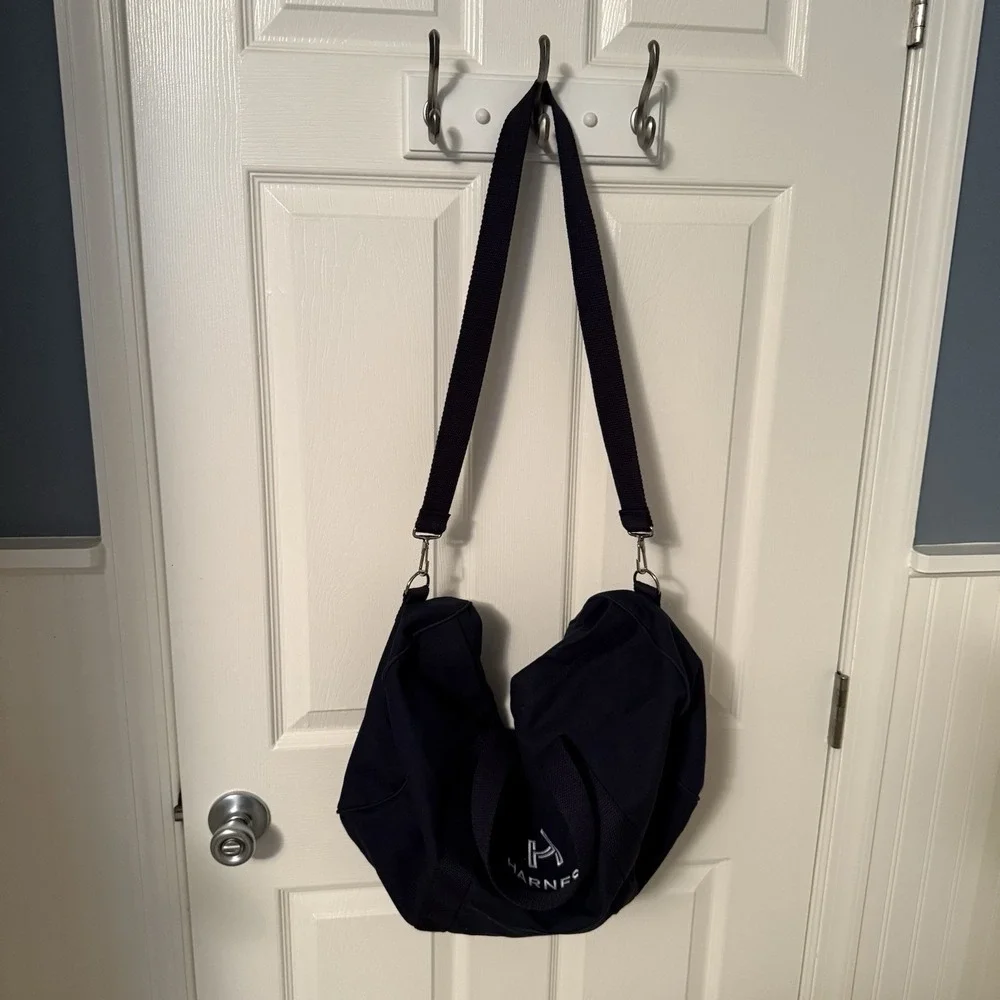 Harness Capital Banker Duffle Bag Canvas Navy Blue Scarborough & Tweed Made USA